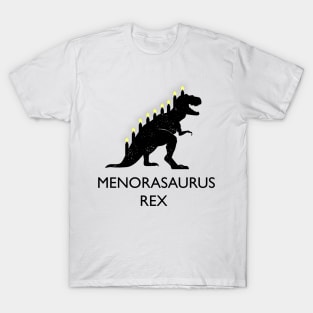 Menorasaurus Rex Funny Hanukkah Joke T-Shirt